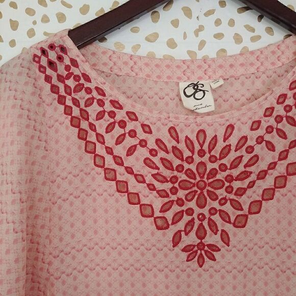 Anthropologie Euphemia Peasant Top Pullover Pink Size Small One September - Picture 5 of 7